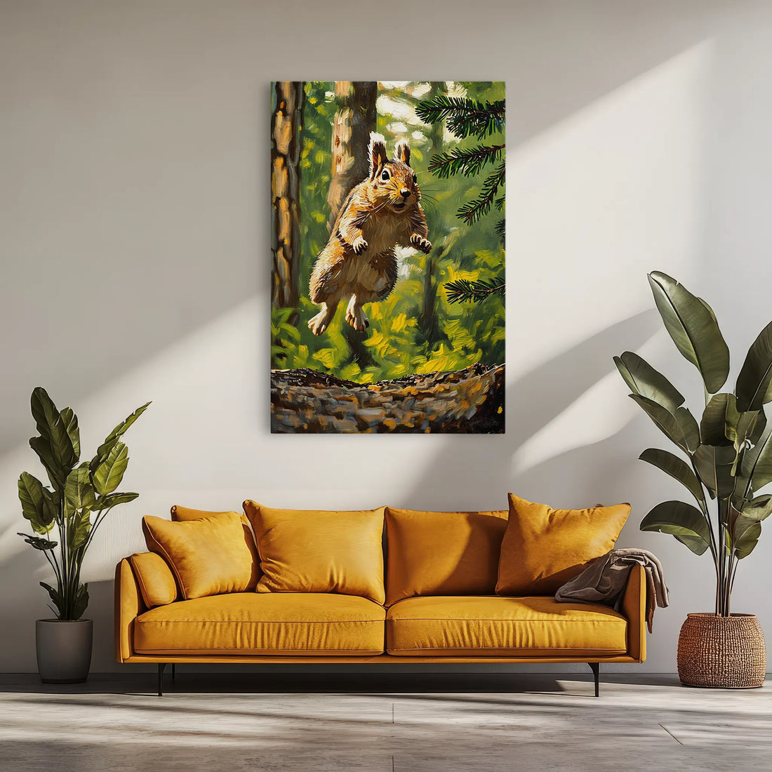 Leap of Light Squirrel in Midair Giclée Print 231084 Visual Wall Art AR2:3V Giclée Print
