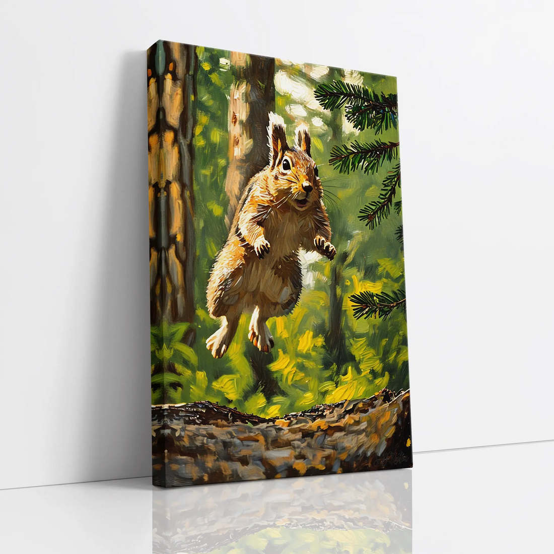 Leap of Light Squirrel in Midair Giclée Print 231084 Visual Wall Art AR2:3V Giclée Print