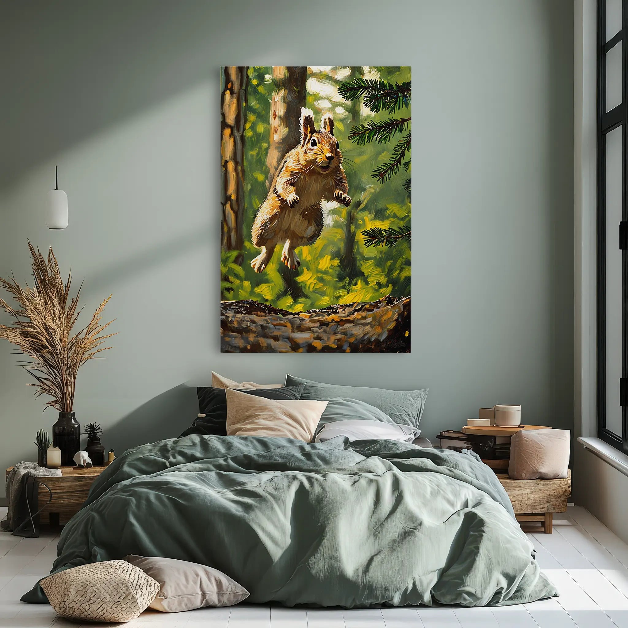 Leap of Light Squirrel in Midair Giclée Print 231084 Visual Wall Art AR2:3V Giclée Print