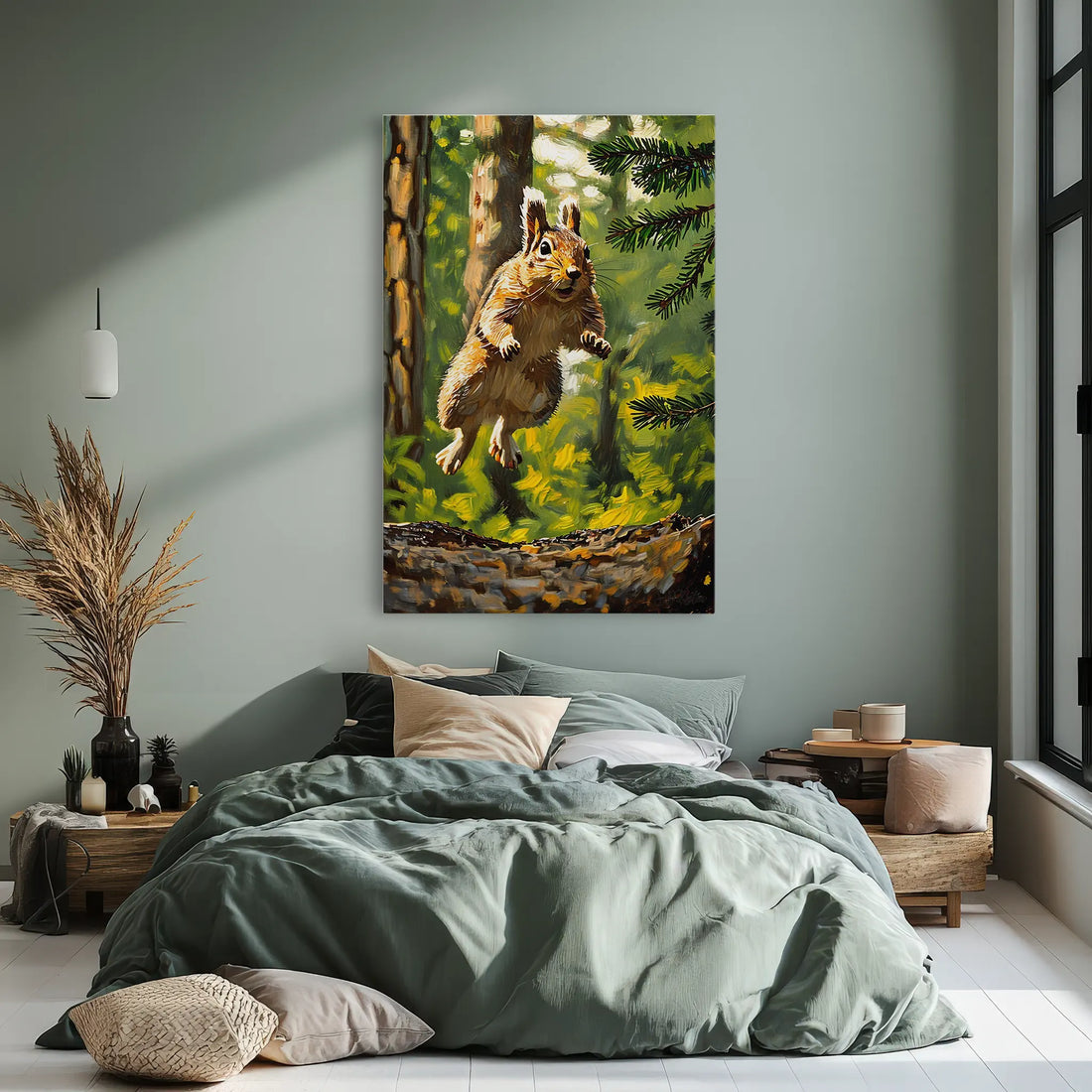 Leap of Light Squirrel in Midair Giclée Print 231084 Visual Wall Art AR2:3V Giclée Print