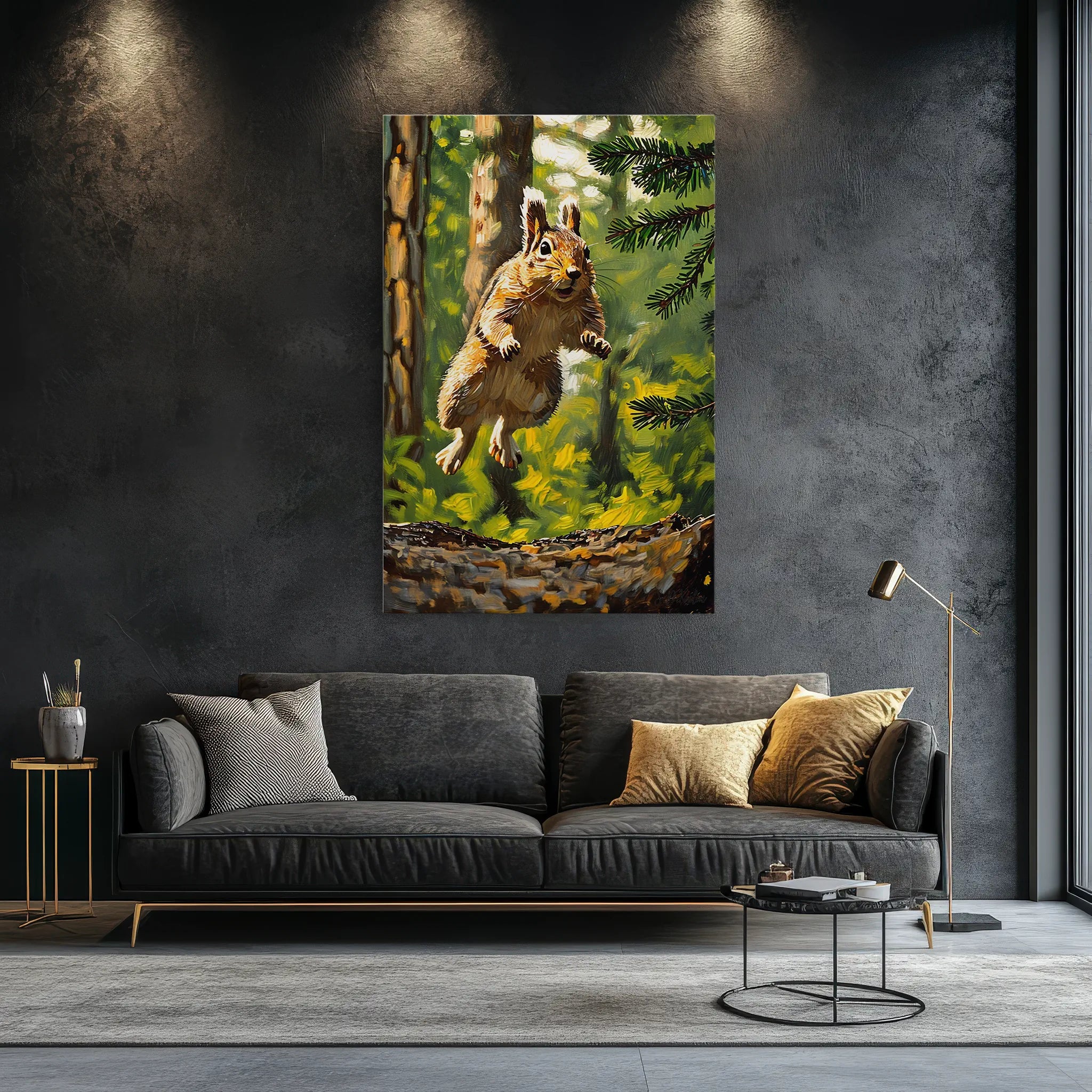 Leap of Light Squirrel in Midair Giclée Print 231084 Visual Wall Art AR2:3V Giclée Print