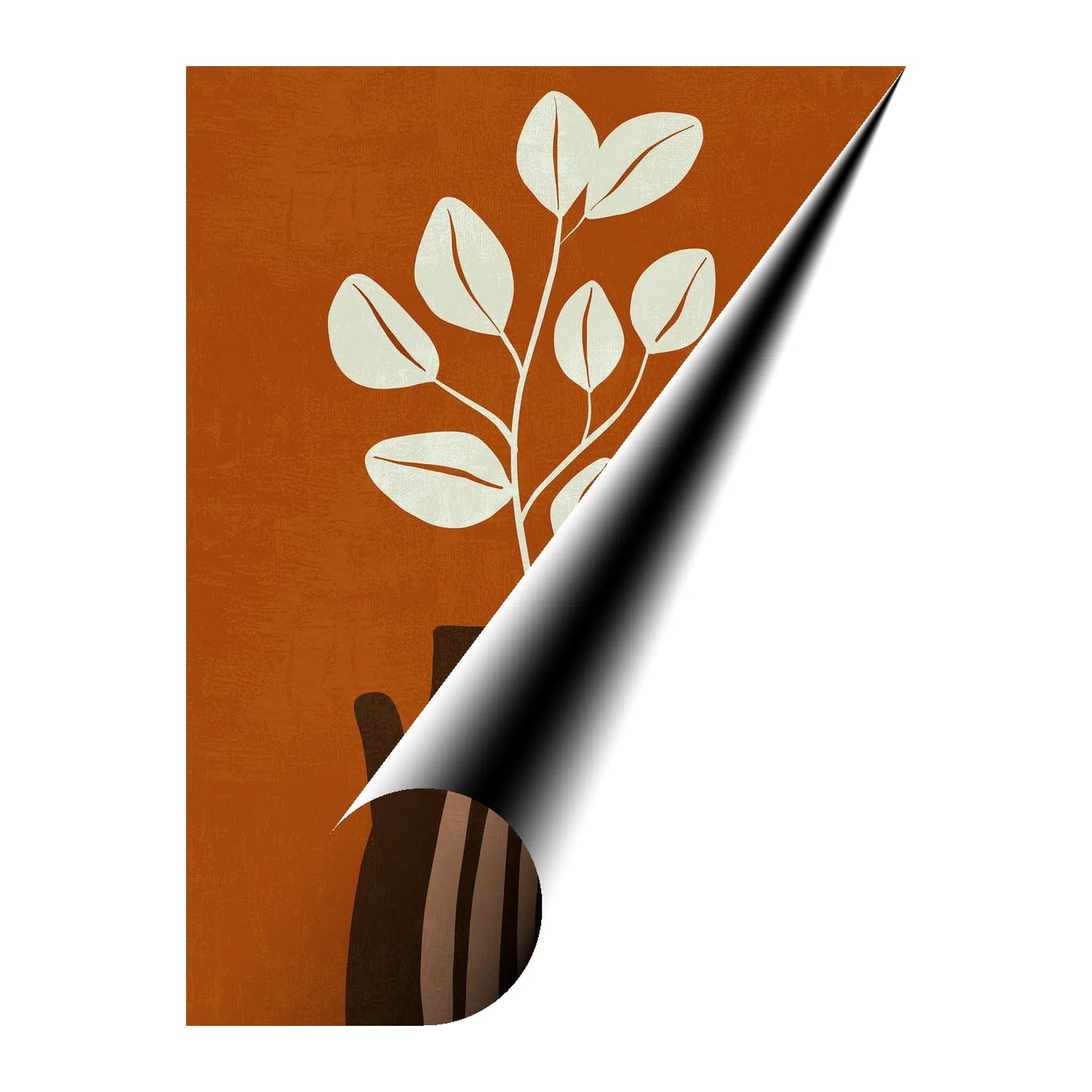 Leaves In Vase Bohemian Giclée Print 34219 Giclée Rolled Canvas Print Visual Wall Art