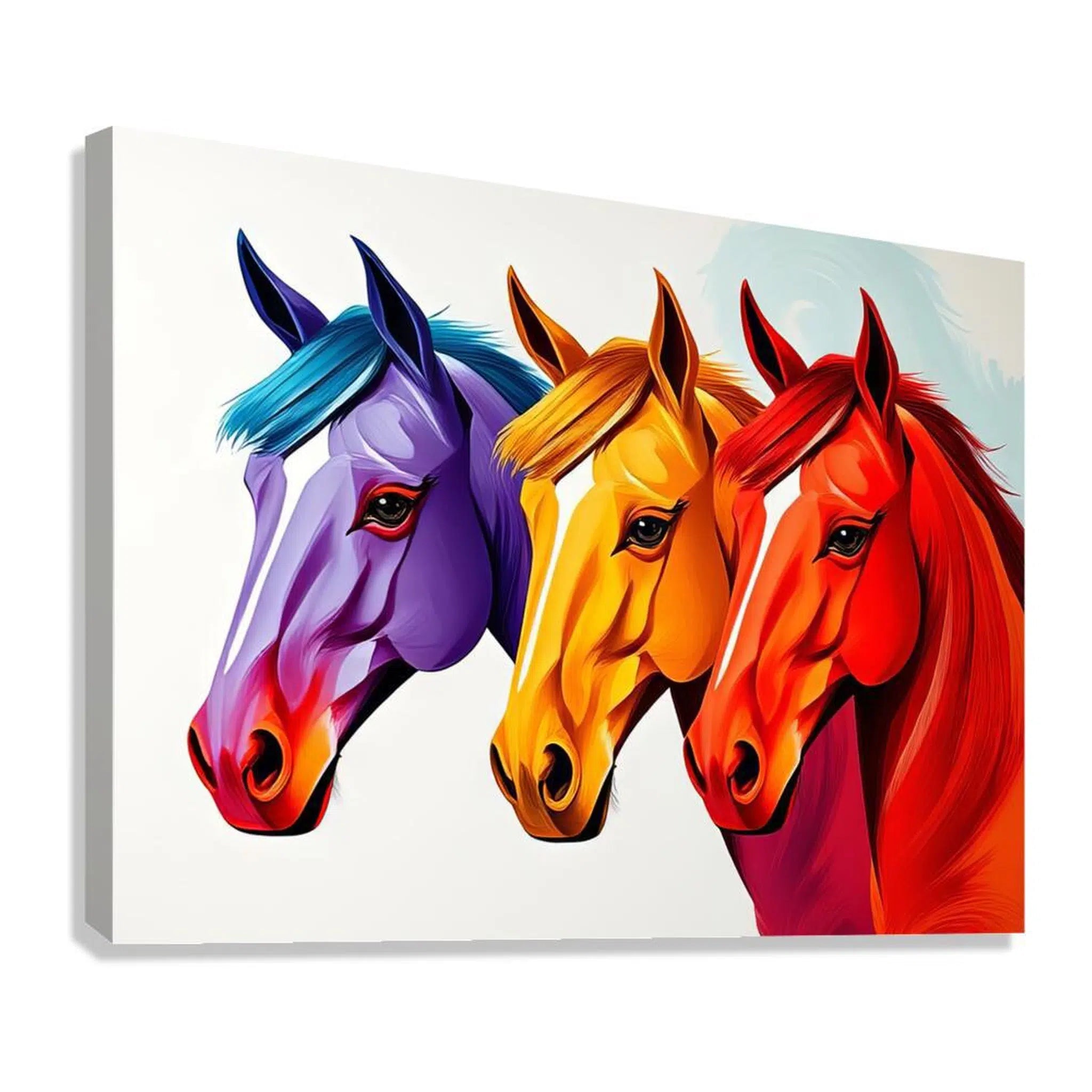 Left Eyes Horses Giclée Print 43116 Giclée Stretched Canvas Print Visual Wall Art