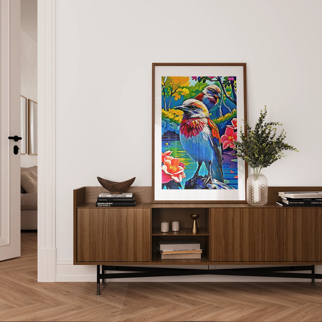 Lilac Breasted Roller Coracias Caudatus-Bird-452201 Visual Wall Art Framed Print