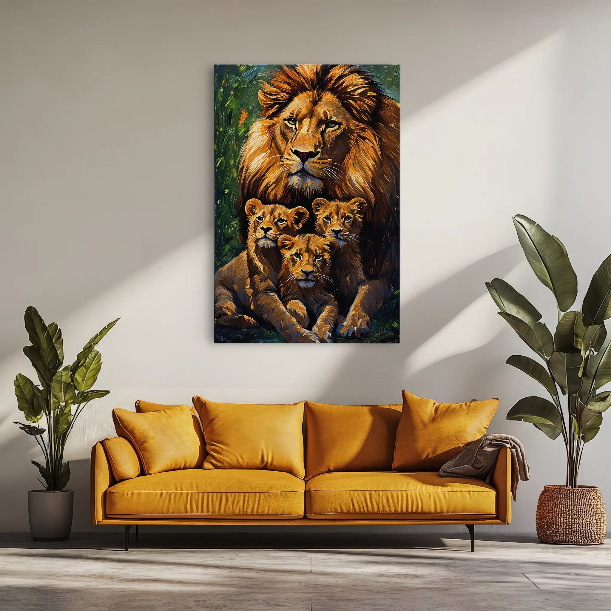 Lion King and Cubs at Rest Giclée Print 231085 Visual Wall Art AR2:3V Giclée Print