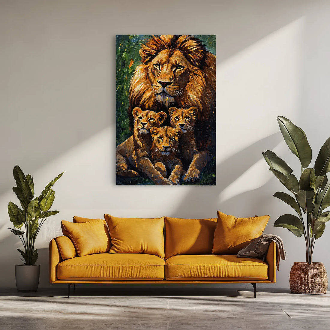 Lion King and Cubs at Rest Giclée Print 231085 Visual Wall Art AR2:3V Giclée Print