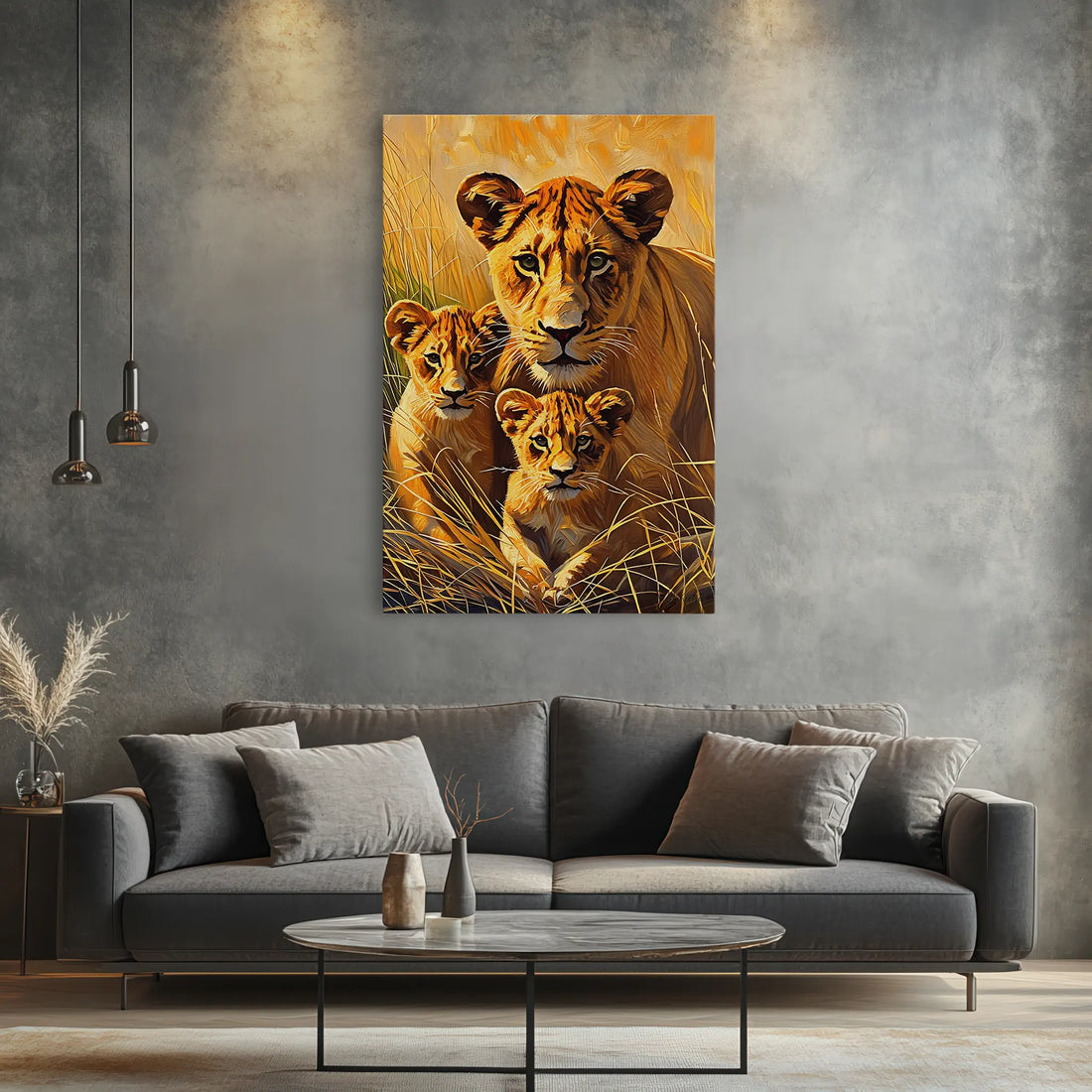 Lion Mother’s Shelter Giclée Print 231086 Visual Wall Art AR2:3V Giclée Print