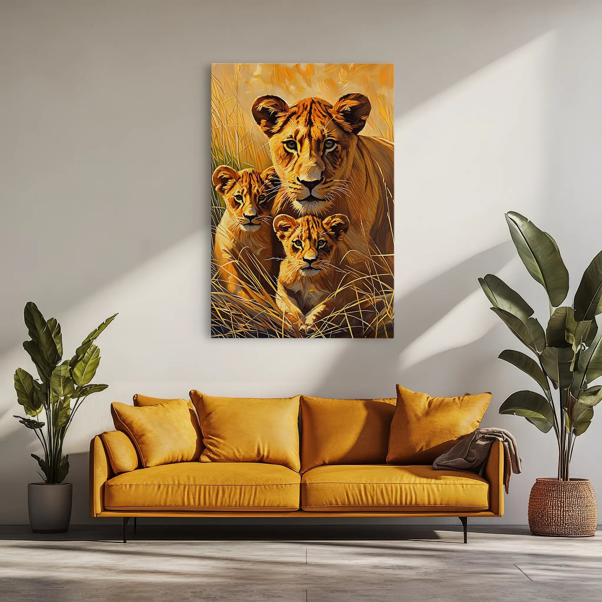 Lion Mother’s Shelter Giclée Print 231086 Visual Wall Art AR2:3V Giclée Print