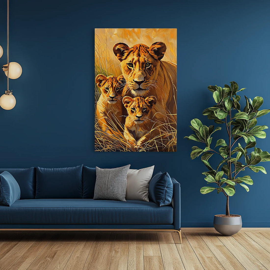 Lion Mother’s Shelter Giclée Print 231086 Visual Wall Art AR2:3V Giclée Print