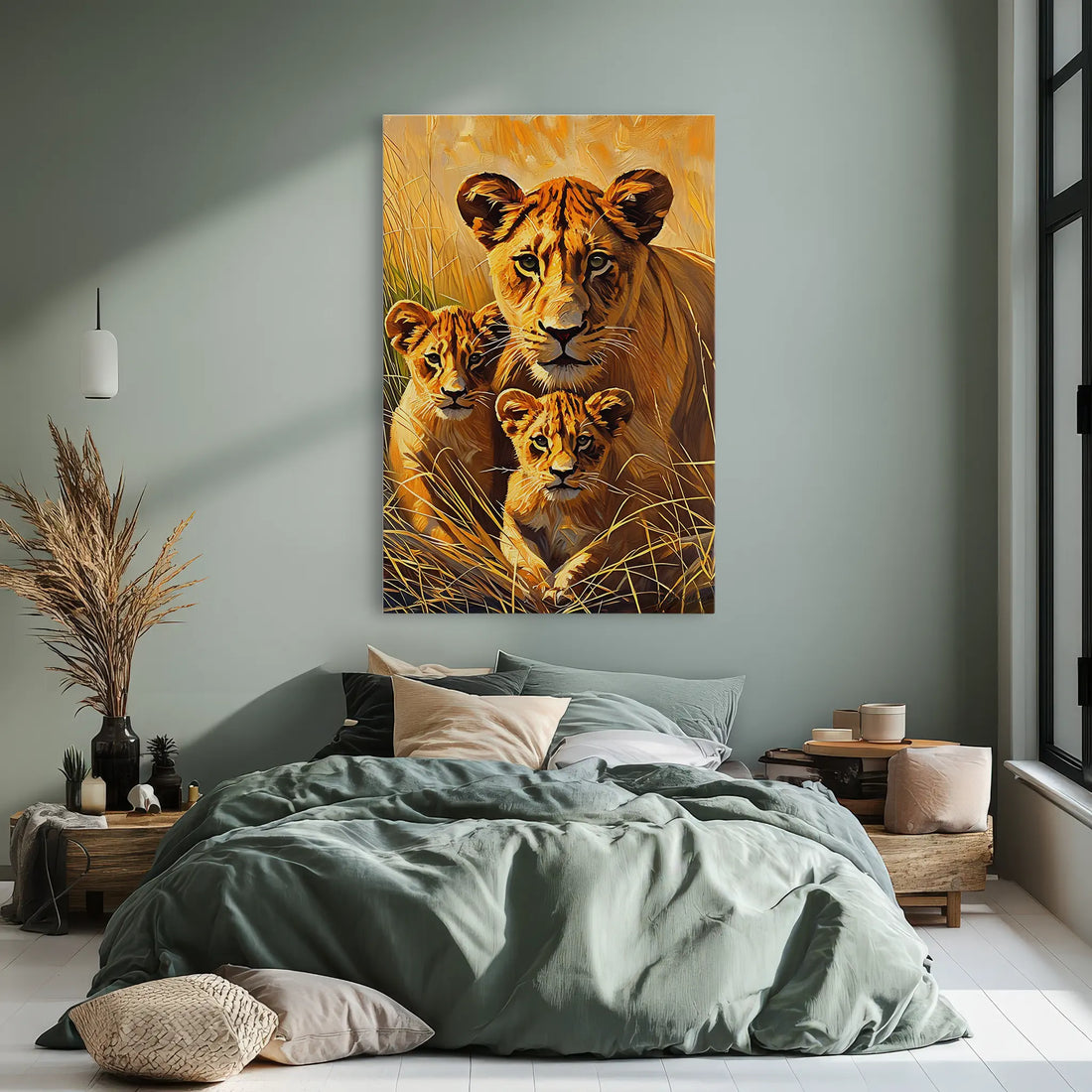 Lion Mother’s Shelter Giclée Print 231086 Visual Wall Art AR2:3V Giclée Print