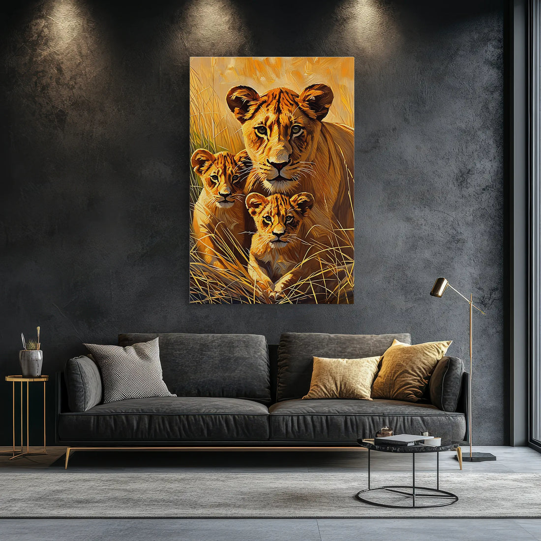 Lion Mother’s Shelter Giclée Print 231086 Visual Wall Art AR2:3V Giclée Print