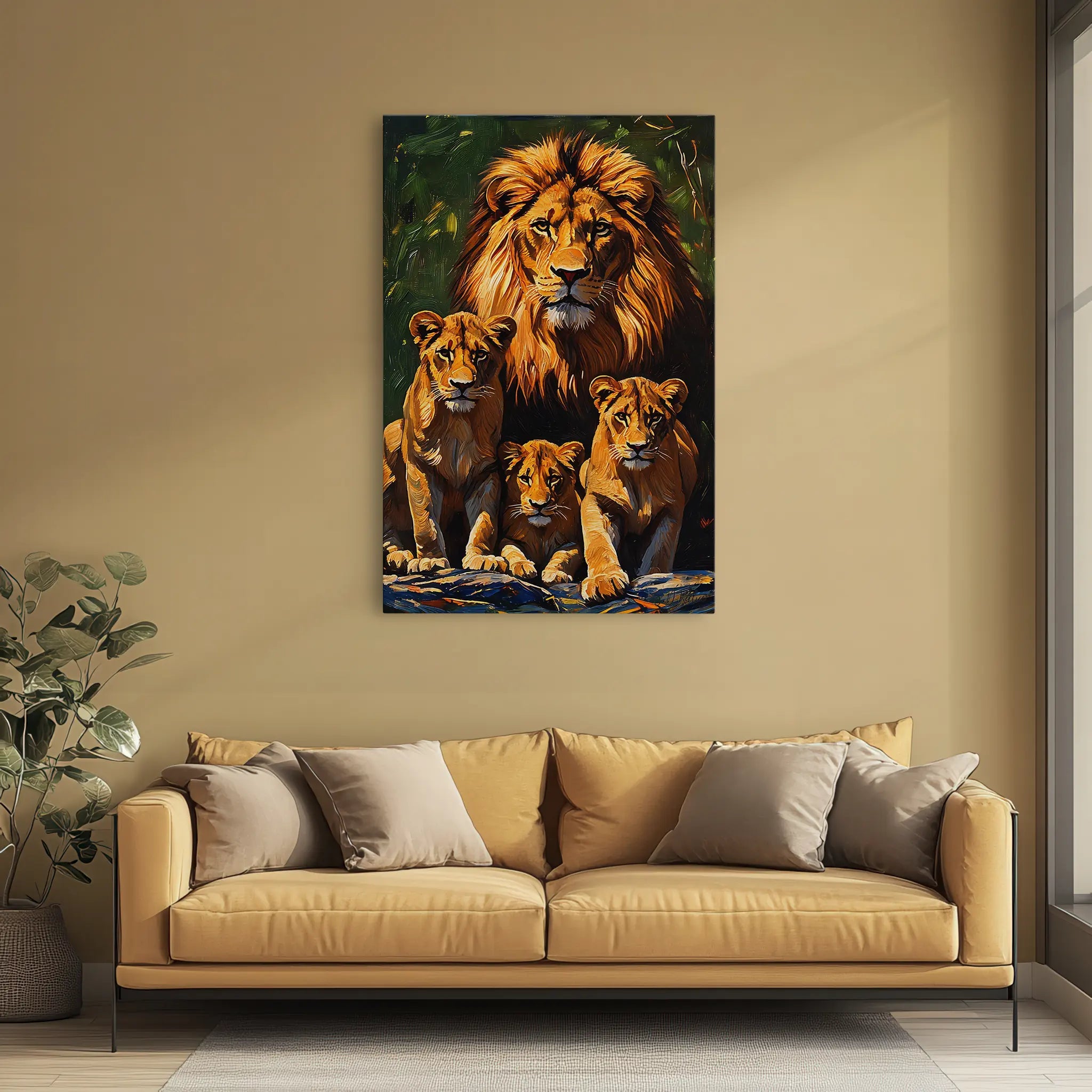 Lion Pride on the Rocks Giclée Print 231087 Visual Wall Art AR2:3V Giclée Print
