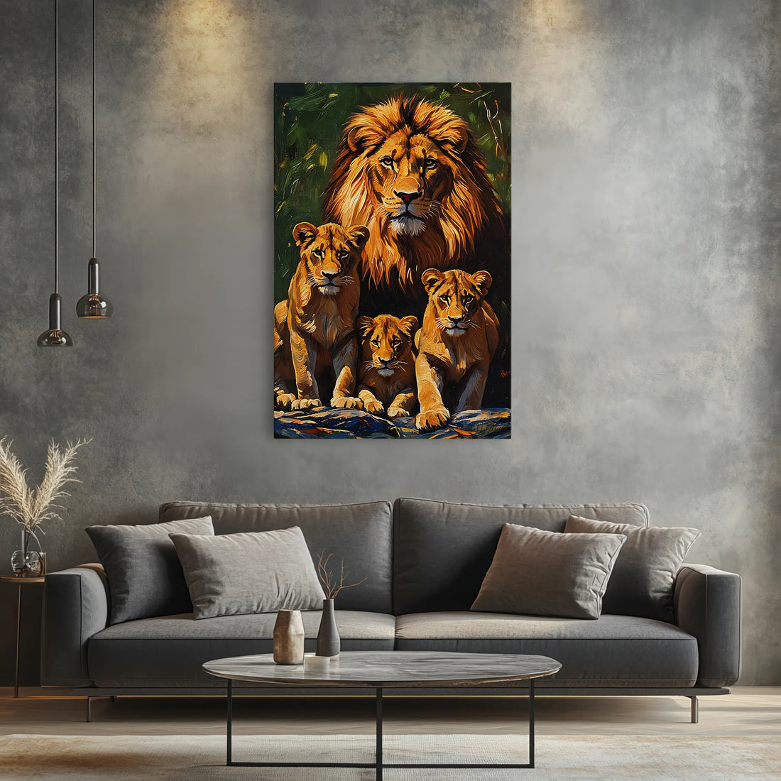 Lion Pride on the Rocks Giclée Print 231087 Visual Wall Art AR2:3V Giclée Print