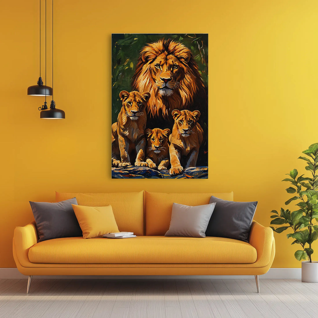 Lion Pride on the Rocks Giclée Print 231087 Visual Wall Art AR2:3V Giclée Print