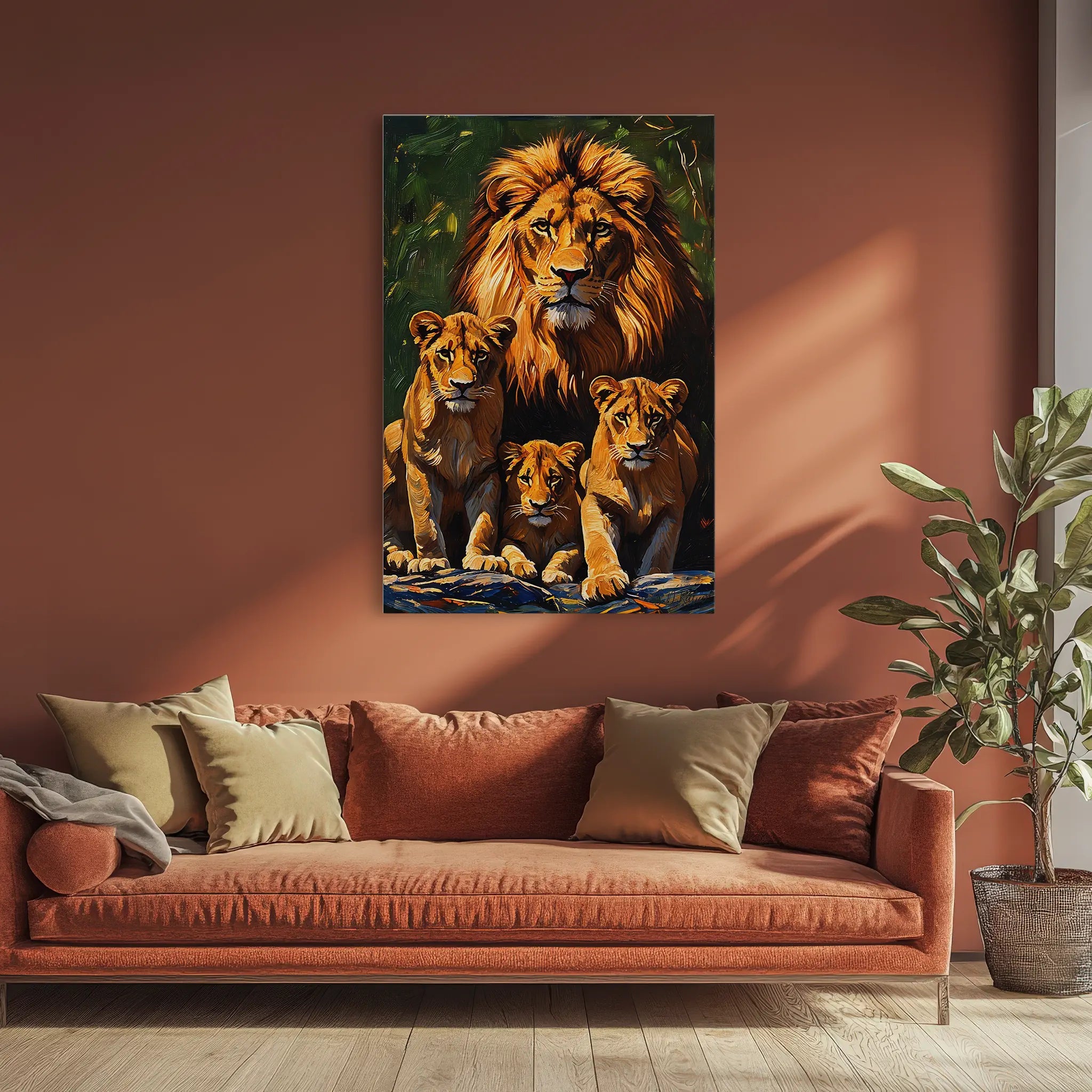 Lion Pride on the Rocks Giclée Print 231087 Visual Wall Art AR2:3V Giclée Print