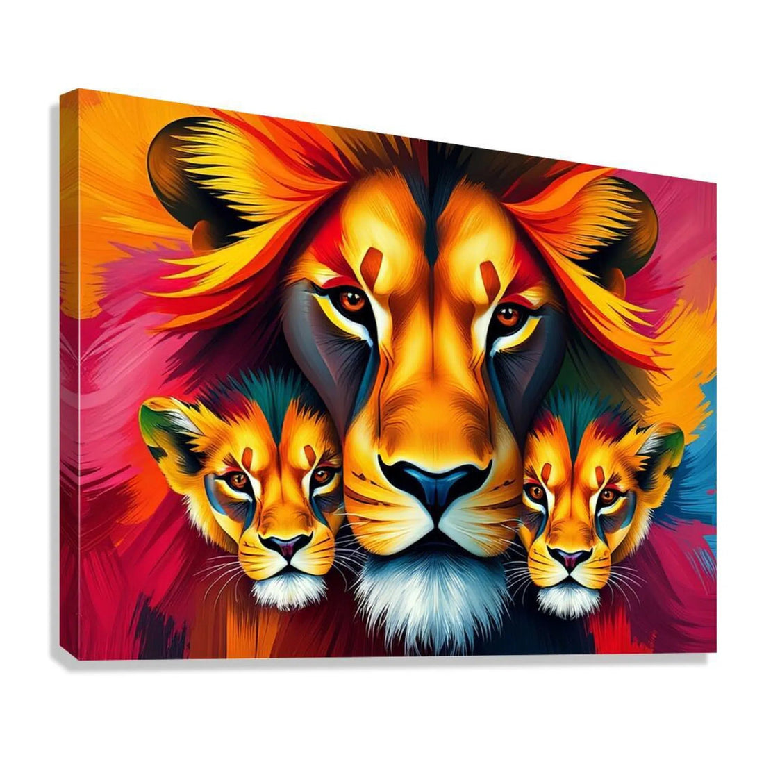 Little Cubs King Lion Giclee Print 43127 Giclée Stretched Canvas Print Pictorem.com