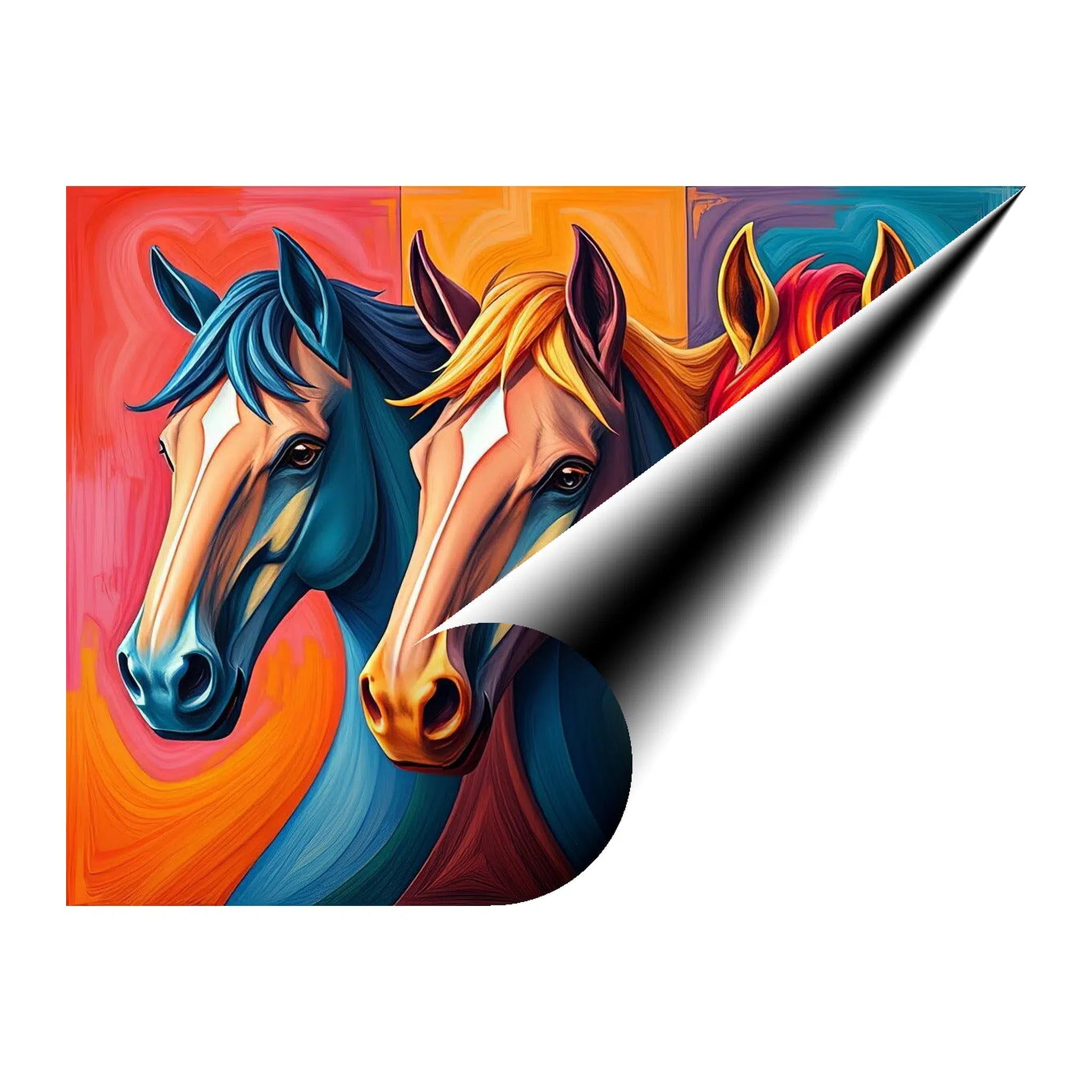 Looking At Viewers Horses Giclée Print 43118 Giclée Fine Art Matte Paper Print Visual Wall Art