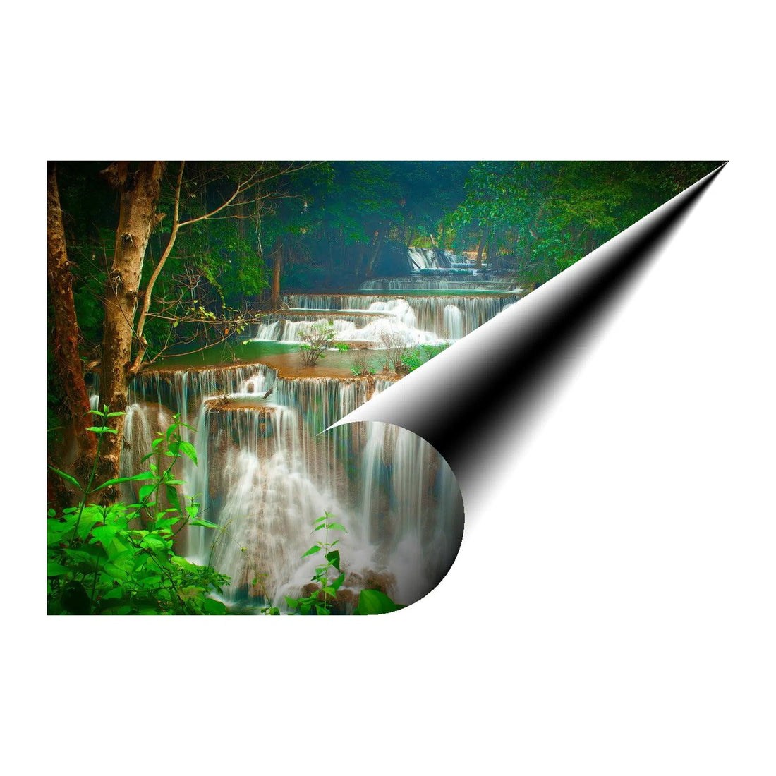 Lush Forest Falls Waterfall Giclée Print 32615 Giclée Fine Art Matte Paper Print Visual Wall Art