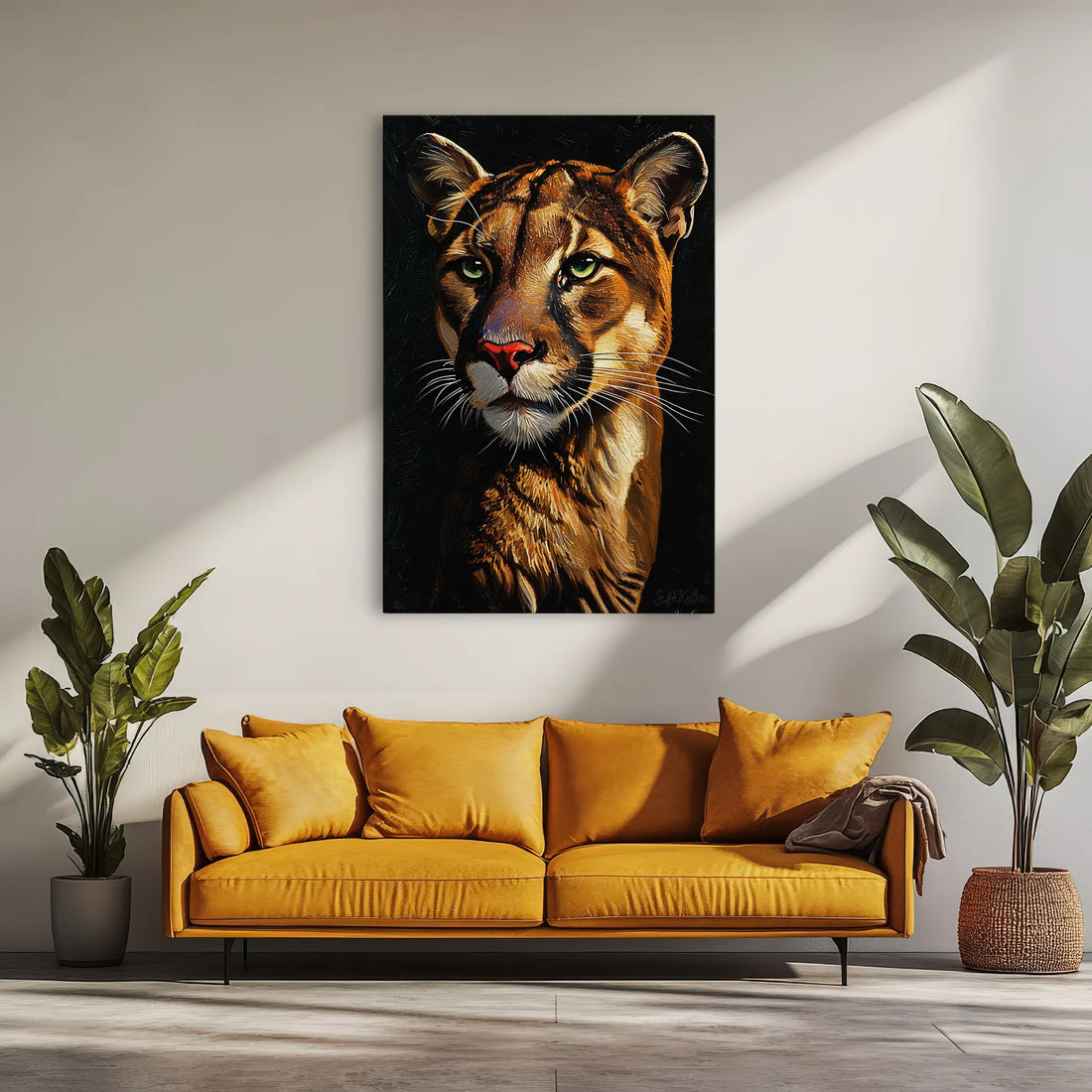 Majestic Cougar Portrait Giclée Print 231027 Visual Wall Art AR2:3V Giclée Print