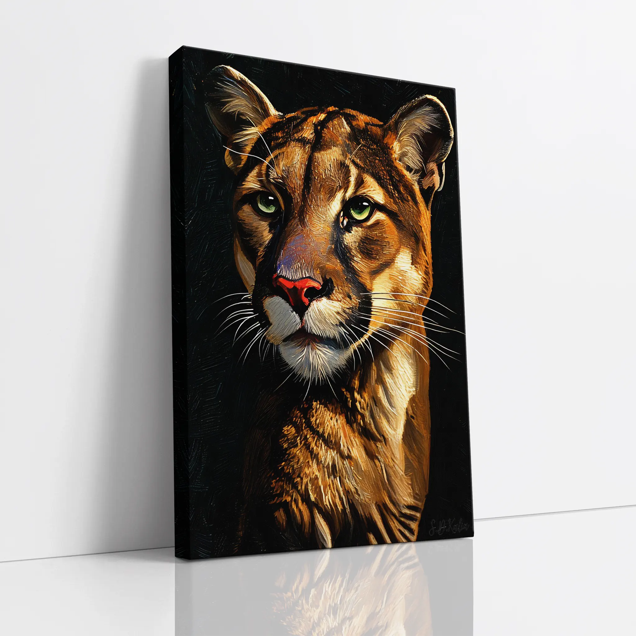 Majestic Cougar Portrait Giclée Print 231027 Visual Wall Art AR2:3V Giclée Print