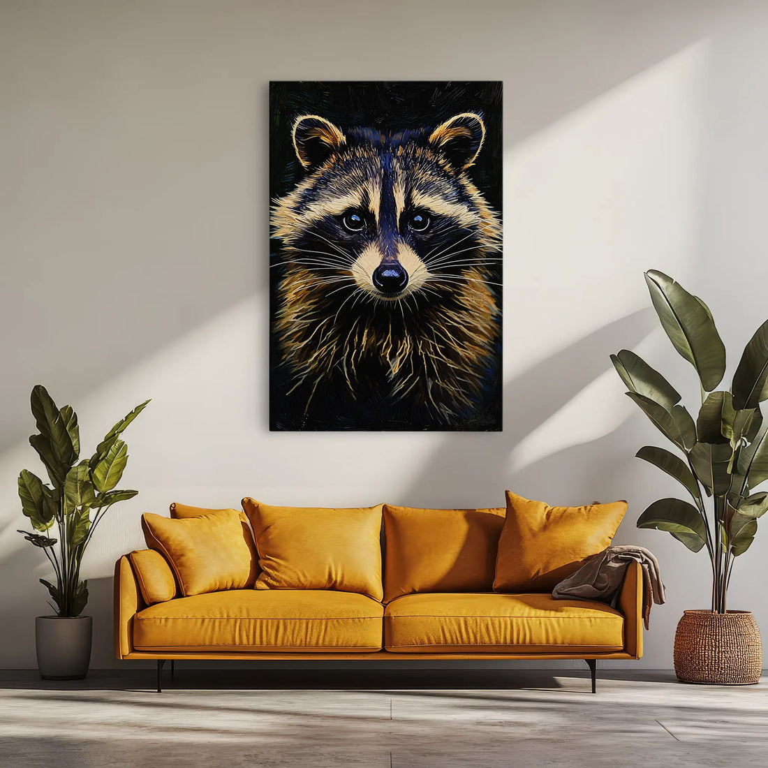 Masked Curiosity Raccoon Portrait Giclée Print 231091 Visual Wall Art AR2:3V Giclée Print