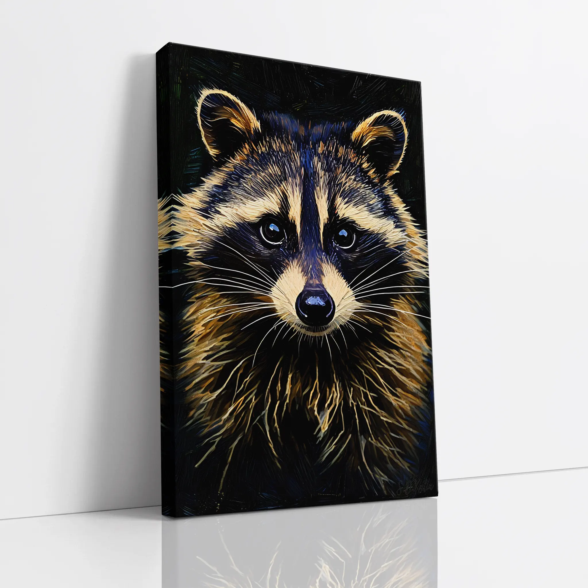 Masked Curiosity Raccoon Portrait Giclée Print 231091 Visual Wall Art AR2:3V Giclée Print