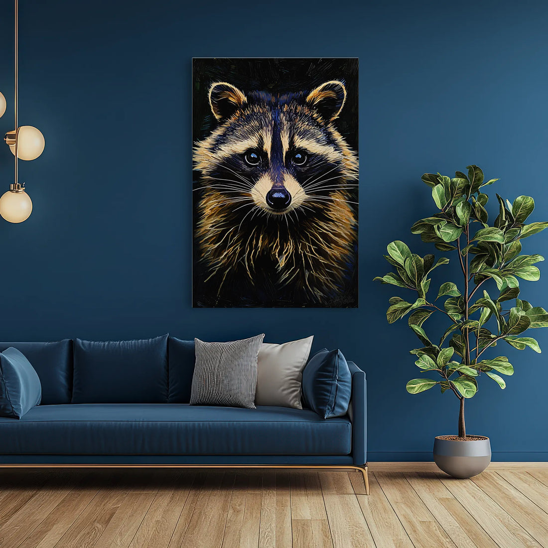 Masked Curiosity Raccoon Portrait Giclée Print 231091 Visual Wall Art AR2:3V Giclée Print
