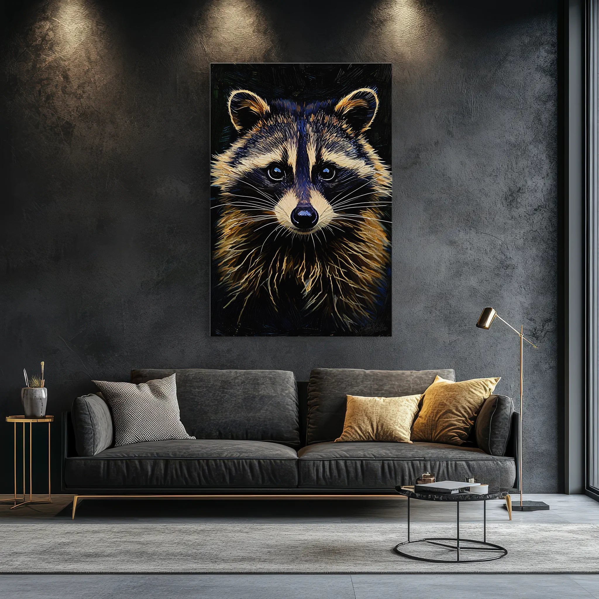 Masked Curiosity Raccoon Portrait Giclée Print 231091 Visual Wall Art AR2:3V Giclée Print