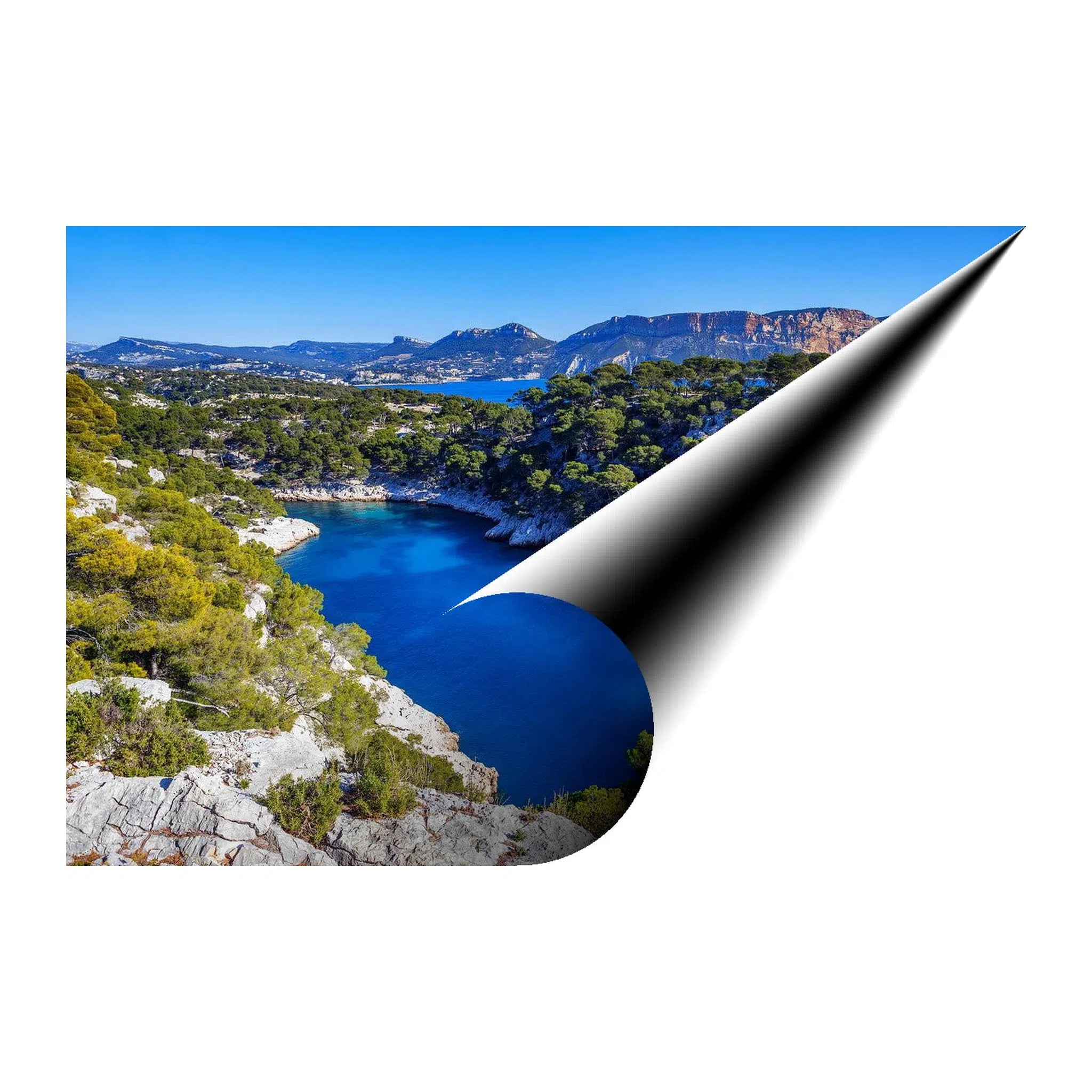 Miditerranean Coastal Landscape Giclée Print 32657 Giclée Fine Art Matte Paper Print Visual Wall Art