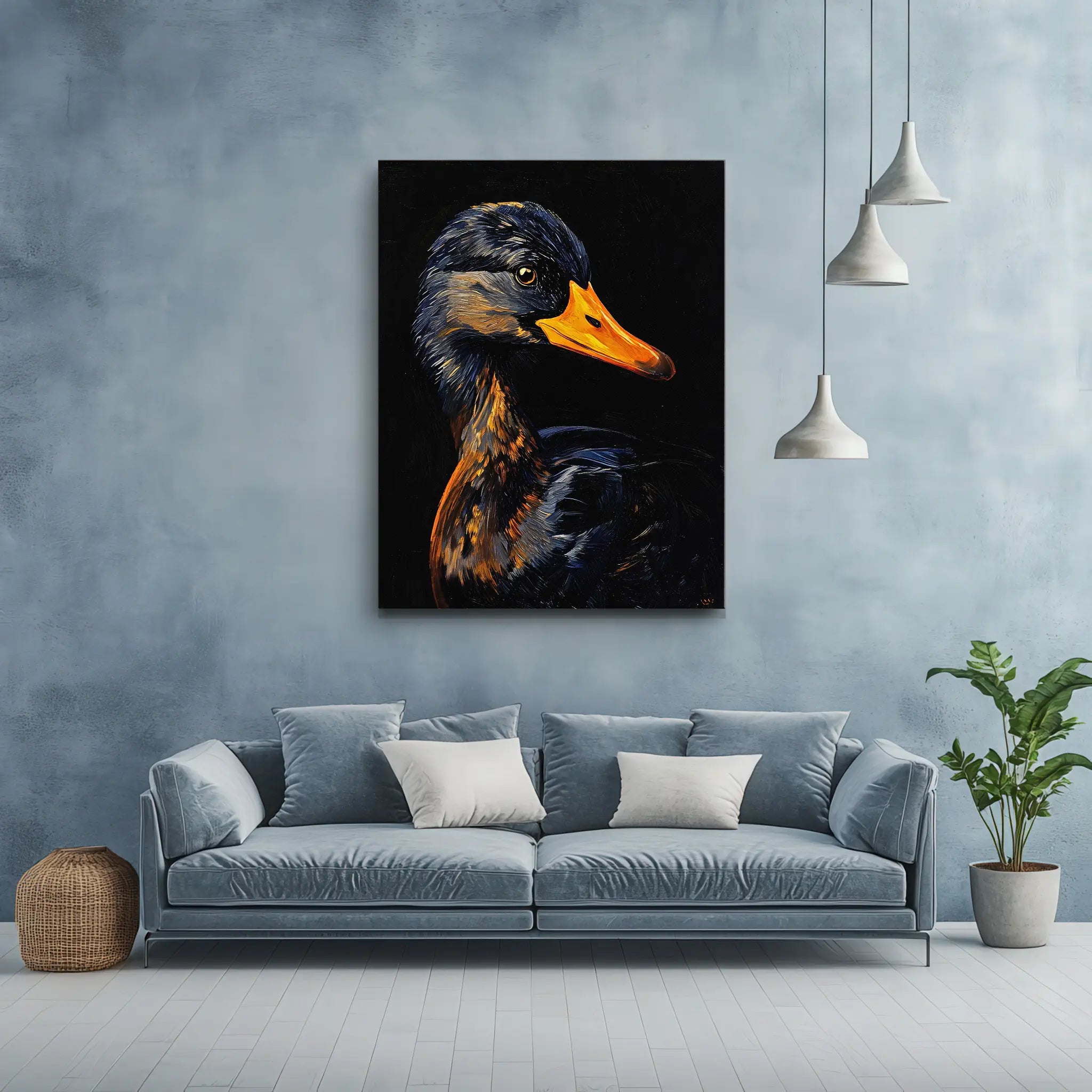 Midnight Mallard Duck Giclée Print 454631 Visual Wall Art AR3:4V-AR4:5V Giclée Print