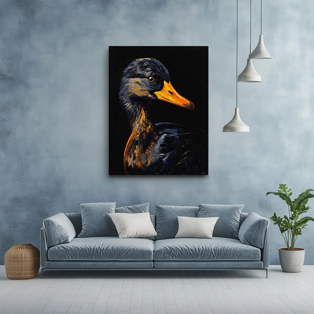 Midnight Mallard Duck Giclée Print 454631 Visual Wall Art AR3:4V-AR4:5V Giclée Print