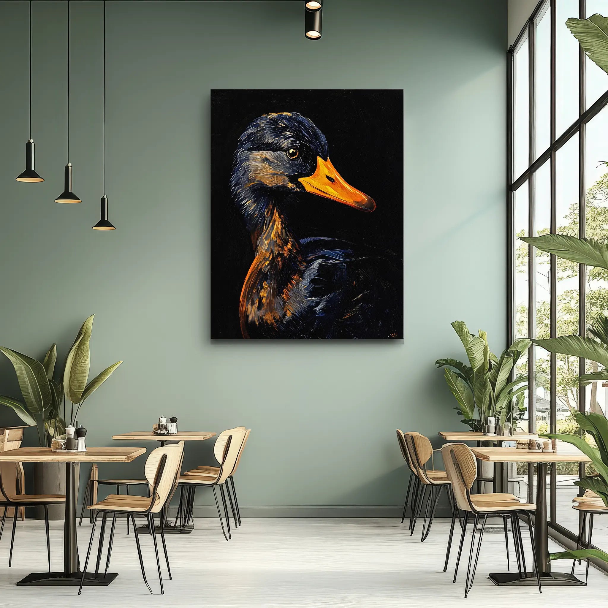 Midnight Mallard Duck Giclée Print 454631 Visual Wall Art AR3:4V-AR4:5V Giclée Print