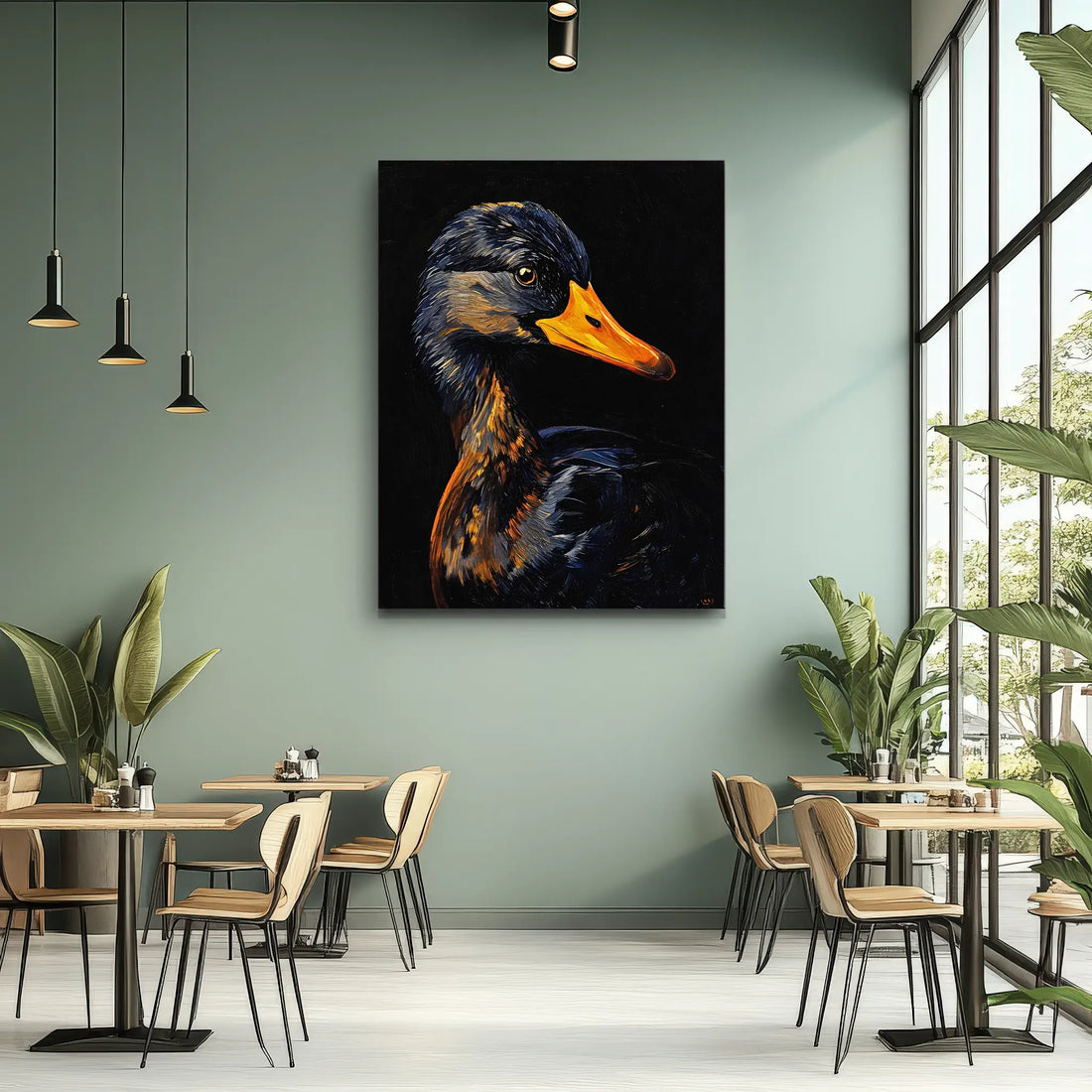 Midnight Mallard Duck Giclée Print 454631 Visual Wall Art AR3:4V-AR4:5V Giclée Print