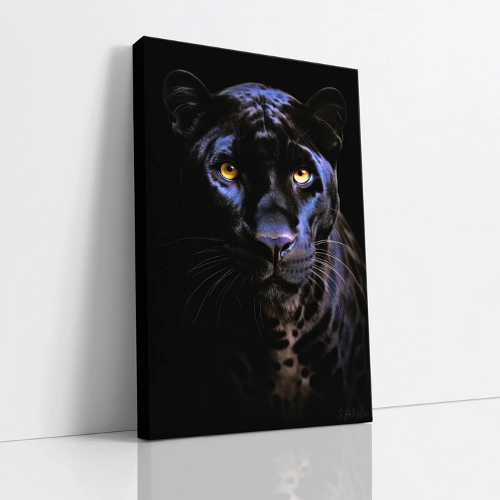 Midnight Panther with Golden Eyes Giclée Print 231030 Visual Wall Art AR2:3V Giclée Print