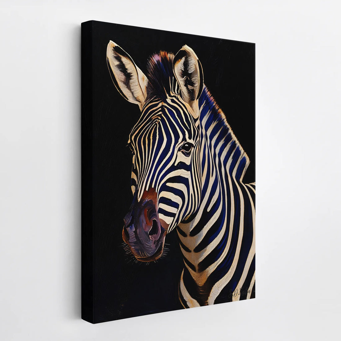 Midnight Stripes Zebra Portrait Giclée Print 231092 Visual Wall Art AR2:3V Giclée Print