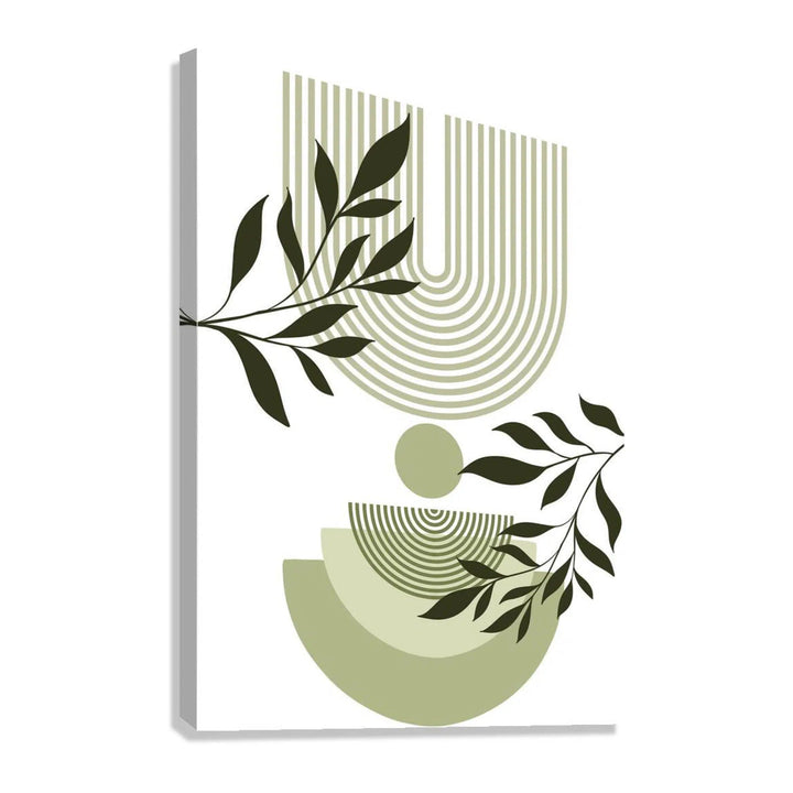 Minimalist Leaves Bohemian Giclée Print 34264 Giclée Stretched Canvas Print Visual Wall Art