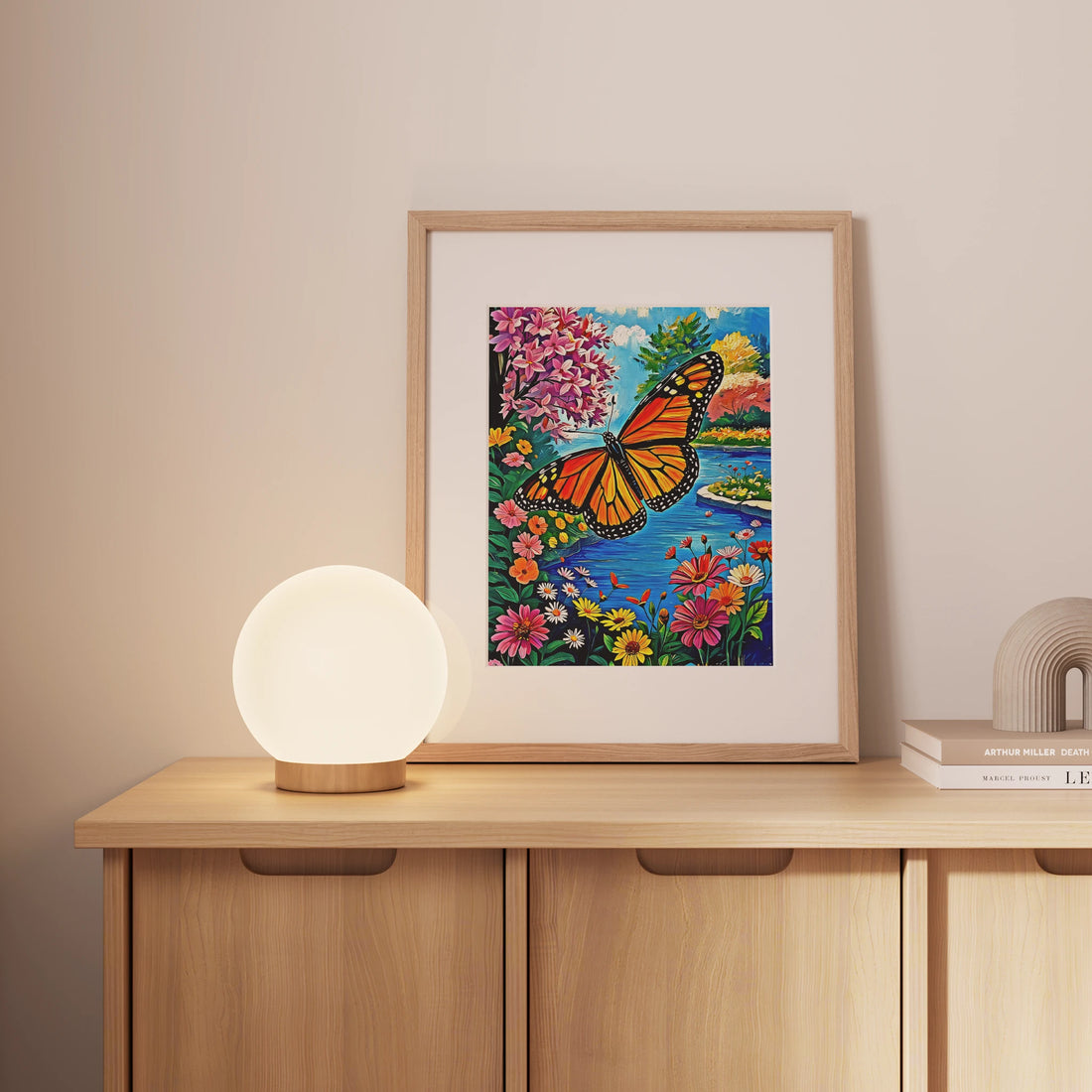 Monarch Butterfly-Danaus Plexippus-Framed Paper Print-452255 Visual Wall Art Framed Print