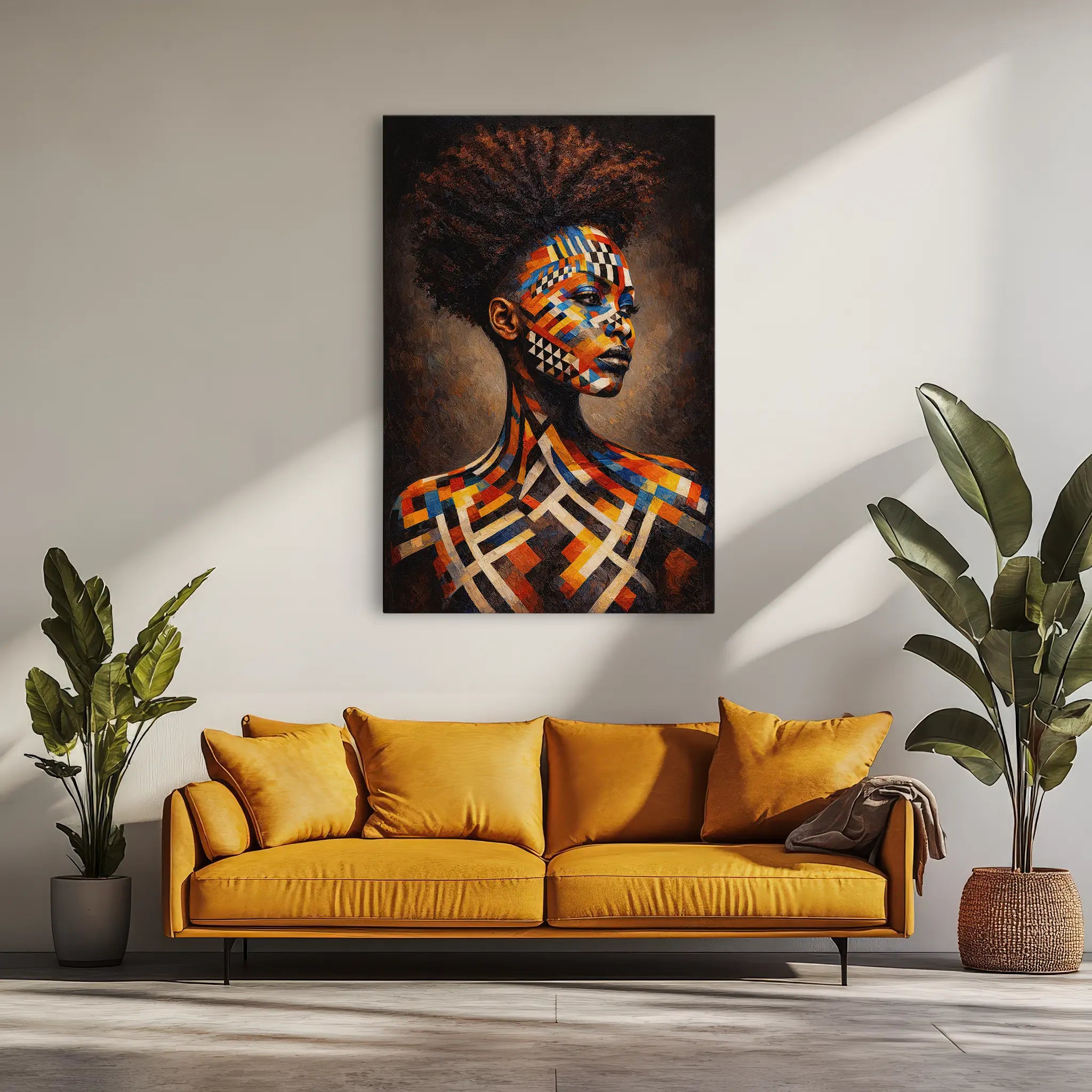 Mosaic Pattern Profile Portrait Giclée Print 235010 Visual Wall Art AR2:3V Giclée Print