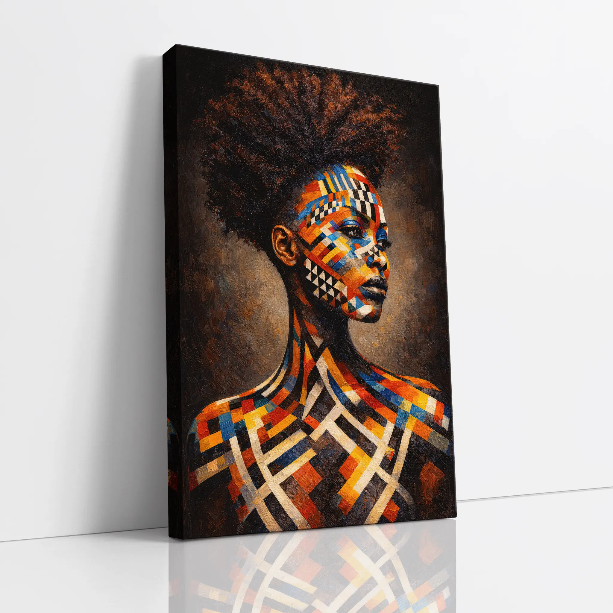 Mosaic Pattern Profile Portrait Giclée Print 235010 Visual Wall Art AR2:3V Giclée Print