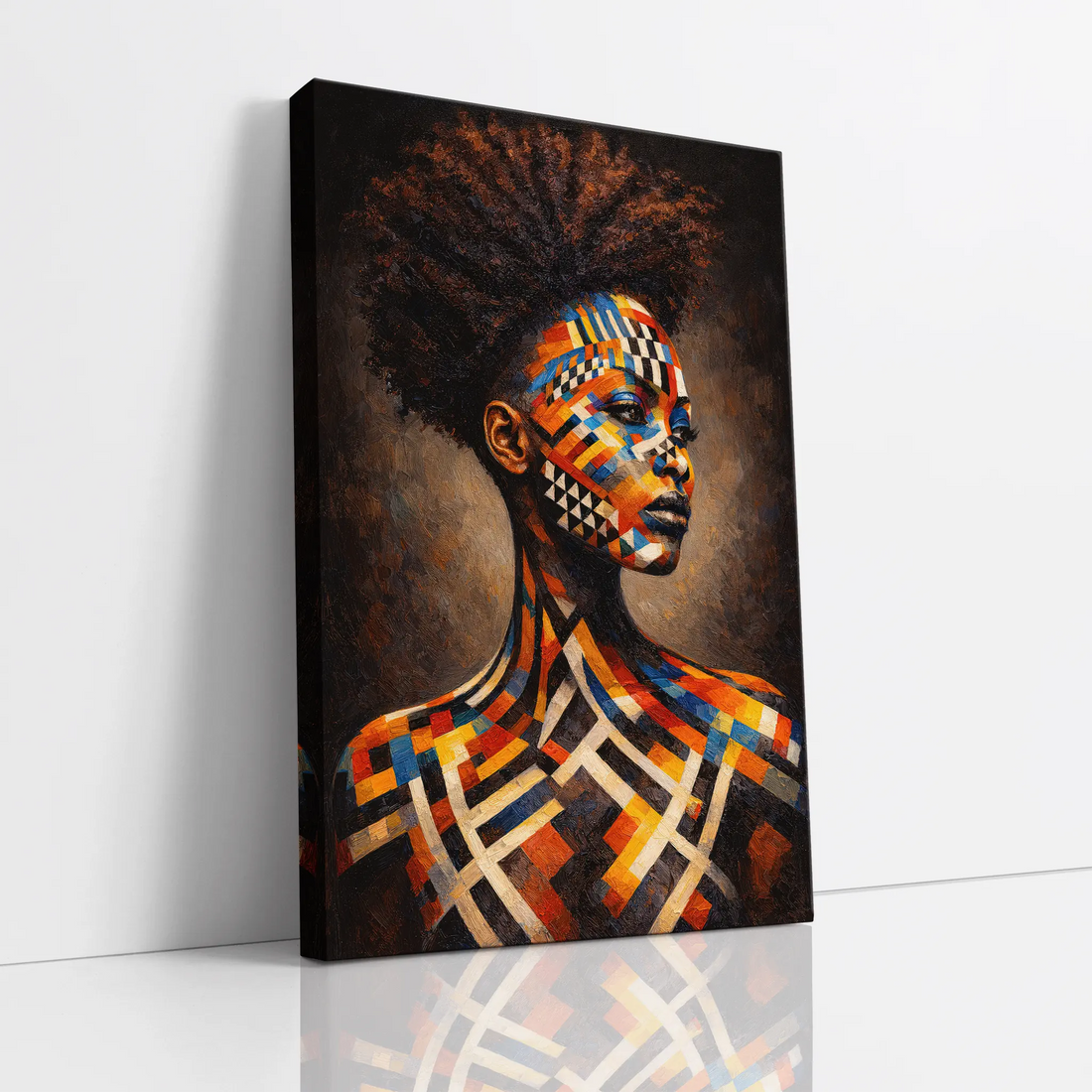 Mosaic Pattern Profile Portrait Giclée Print 235010 Visual Wall Art AR2:3V Giclée Print