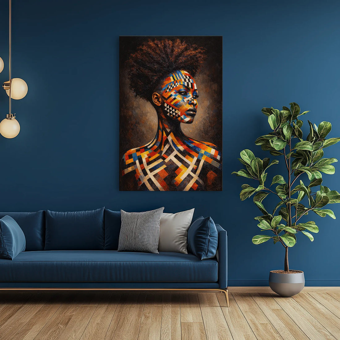 Mosaic Pattern Profile Portrait Giclée Print 235010 Visual Wall Art AR2:3V Giclée Print