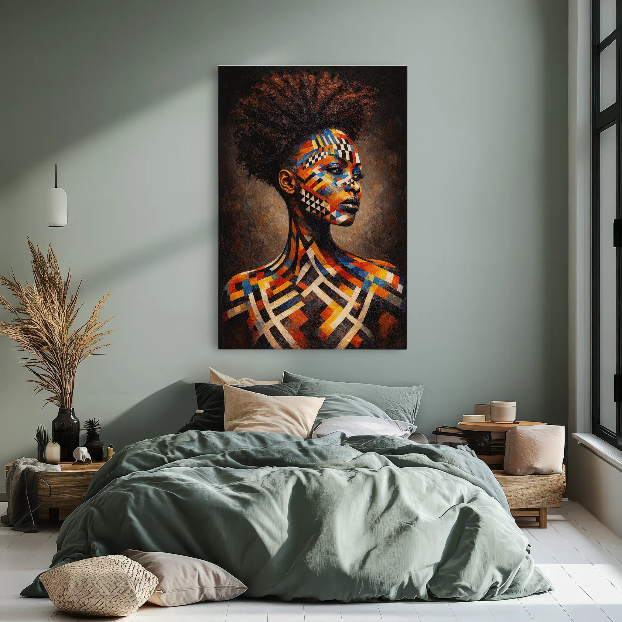 Mosaic Pattern Profile Portrait Giclée Print 235010 Visual Wall Art AR2:3V Giclée Print