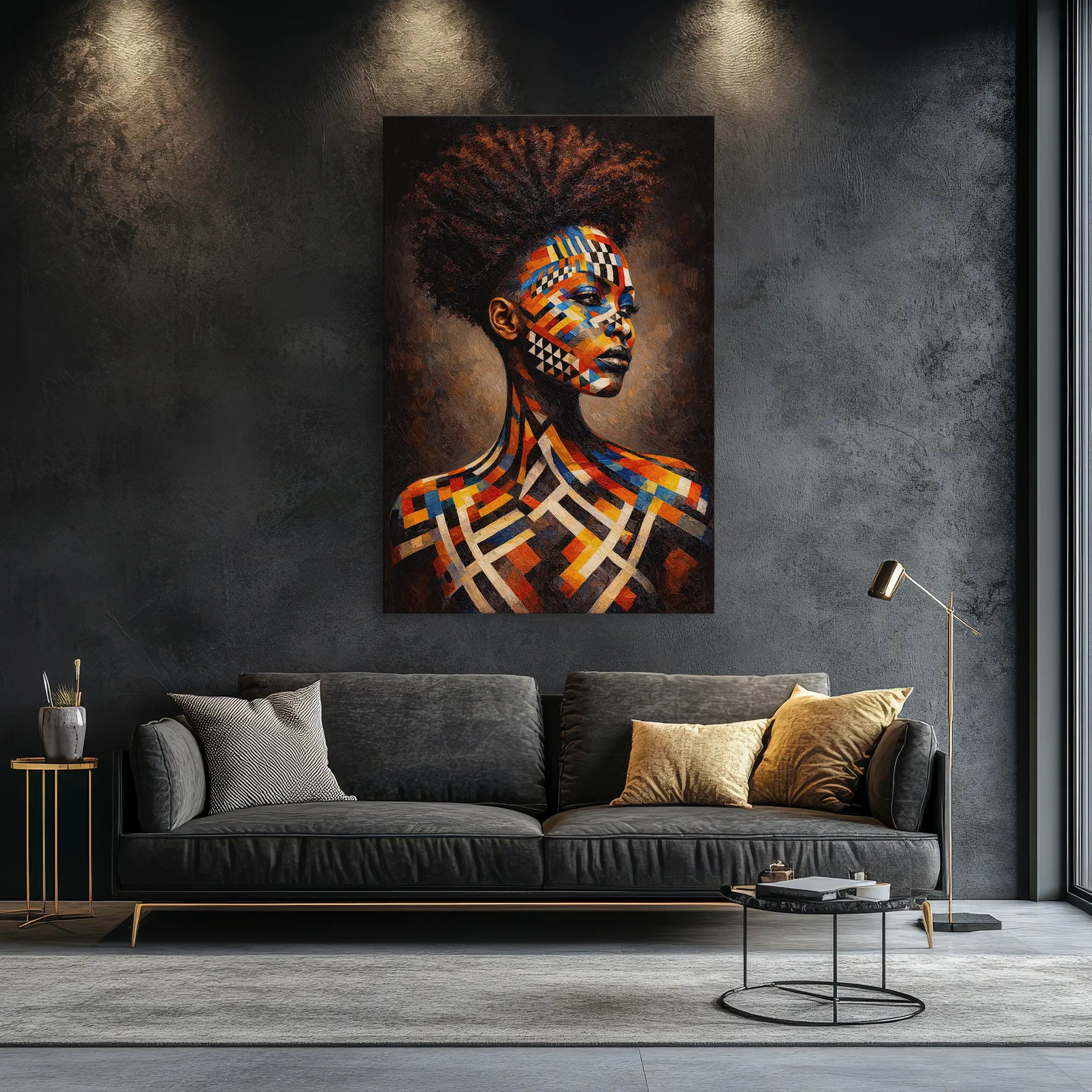 Mosaic Pattern Profile Portrait Giclée Print 235010 Visual Wall Art AR2:3V Giclée Print