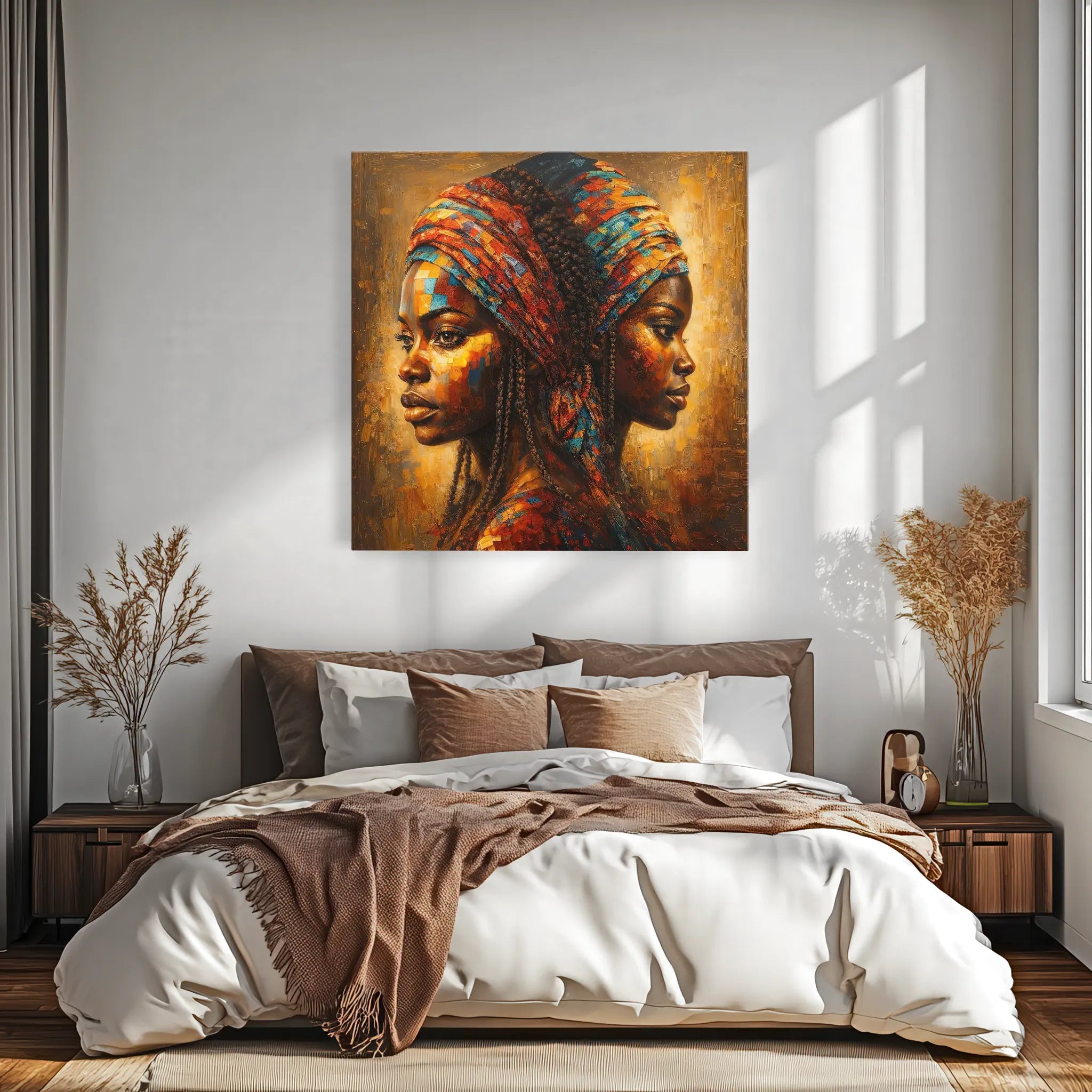 Mosaic of Memory Twin Profiles Giclée Print 119013 Visual Wall Art AR1:1S Giclée Print