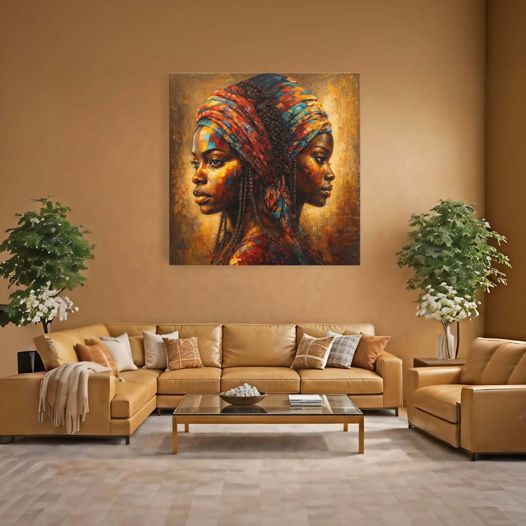 Mosaic of Memory Twin Profiles Giclée Print 119013 Visual Wall Art AR1:1S Giclée Print