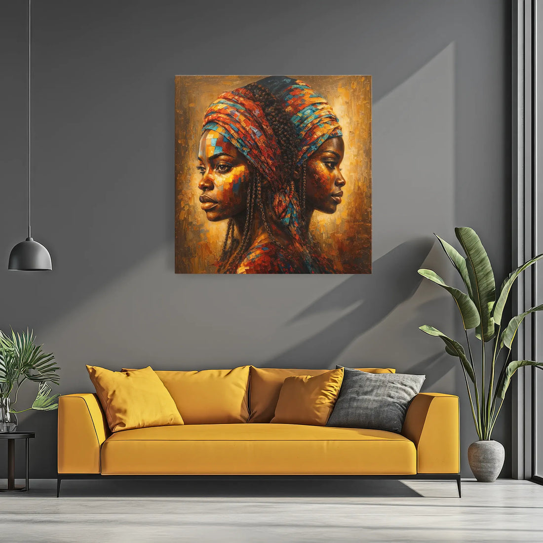 Mosaic of Memory Twin Profiles Giclée Print 119013 Visual Wall Art AR1:1S Giclée Print