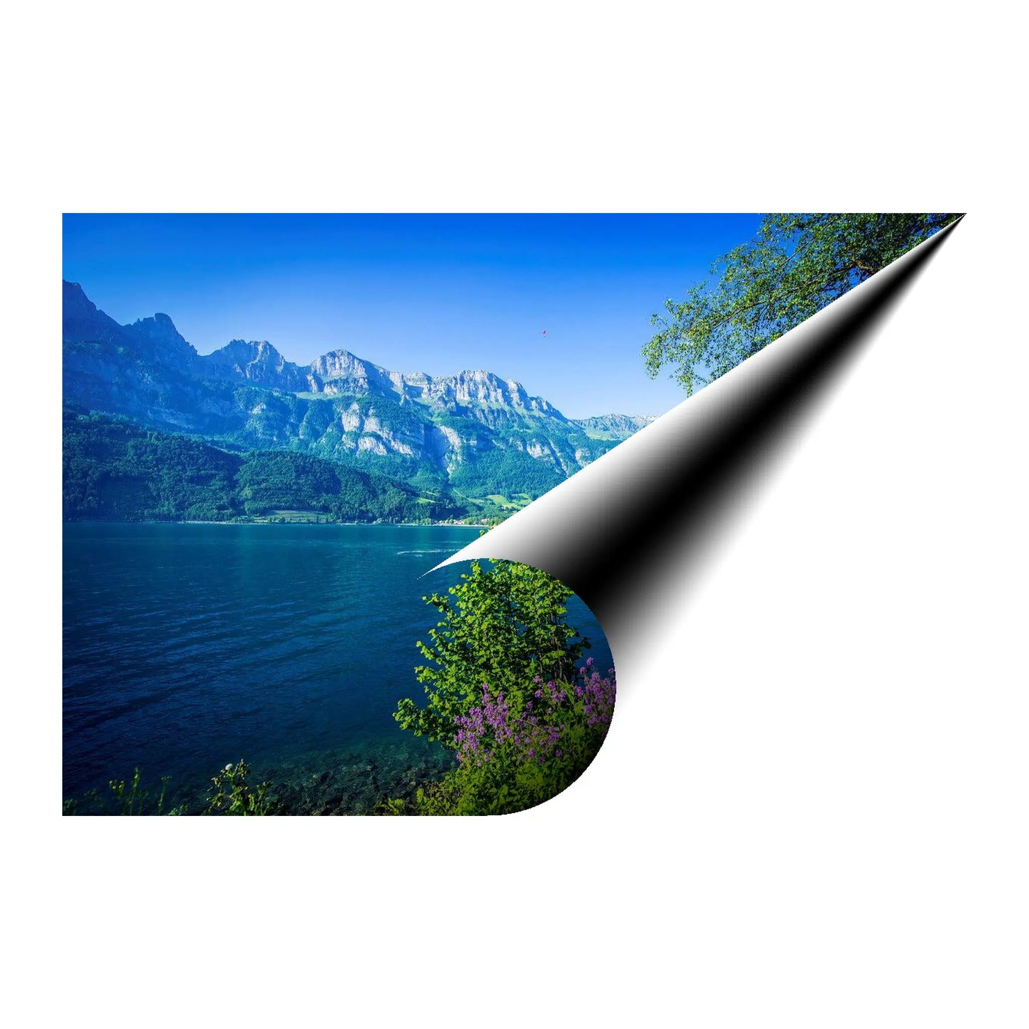 Mountain Lake Landscape Giclée Print 32643 Giclée Fine Art Matte Paper Print Visual Wall Art