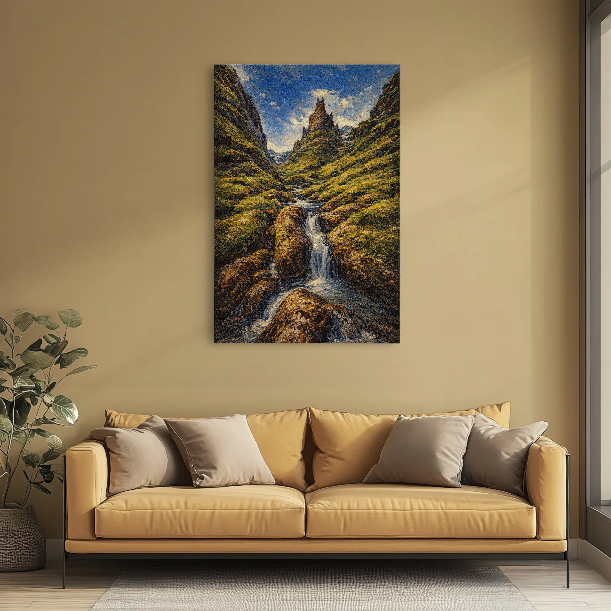 Mountain-Stream-Valley-Giclée-Print-232008 Visual Wall Art AR2:3V Giclée Print