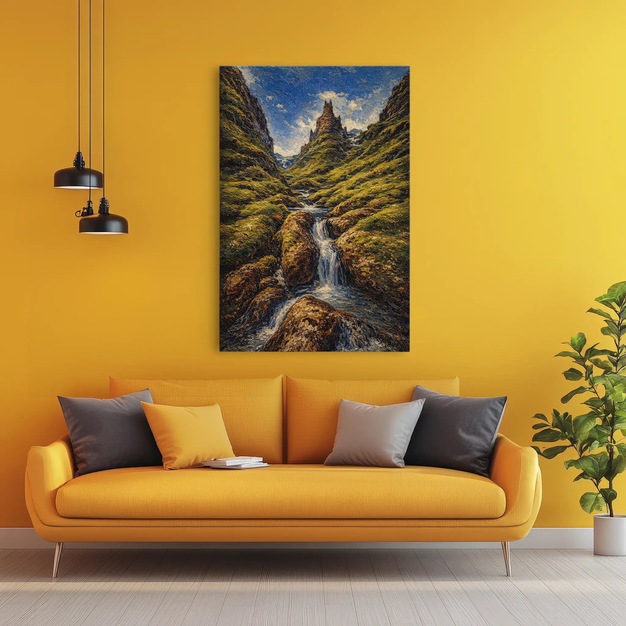 Mountain-Stream-Valley-Giclée-Print-232008 Visual Wall Art AR2:3V Giclée Print