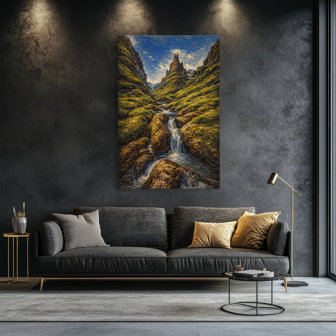 Mountain-Stream-Valley-Giclée-Print-232008 Visual Wall Art AR2:3V Giclée Print